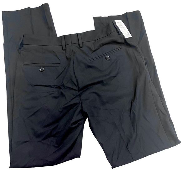 New Kenneth Cole Reaction Stretch Modern Fit Dress Pants Black 31 x 32 - Picture 9 of 15